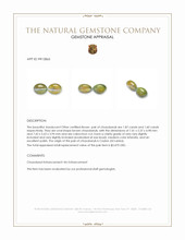 3.47&nbsp;Ct.Tw.Total Carat Weight Cabochon Chrysoberyl Pair from Ceylon (Sri Lanka) Appraisal