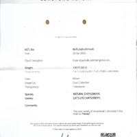 3.47 Ct.Tw.Total Carat Weight Cabochon Chrysoberyl Pair from Ceylon (Sri Lanka) Scan Report