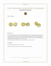 2.40 Ct.Tw.Total Carat Weight Cabochon Chrysoberyl Pair from Ceylon (Sri Lanka) Appraisal