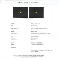 2.40 Ct.Tw.Total Carat Weight Cabochon Chrysoberyl Pair from Ceylon (Sri Lanka) Scan Report