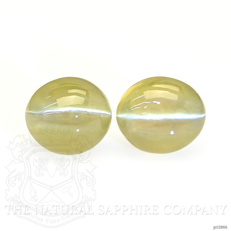 2.40 Ct.Tw. Cabochon Chrysoberyl Pair from Ceylon (Sri Lanka)
