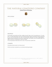 3.48&nbsp;Ct.Tw.Total Carat Weight Cabochon Chrysoberyl Pair from Ceylon (Sri Lanka) Appraisal