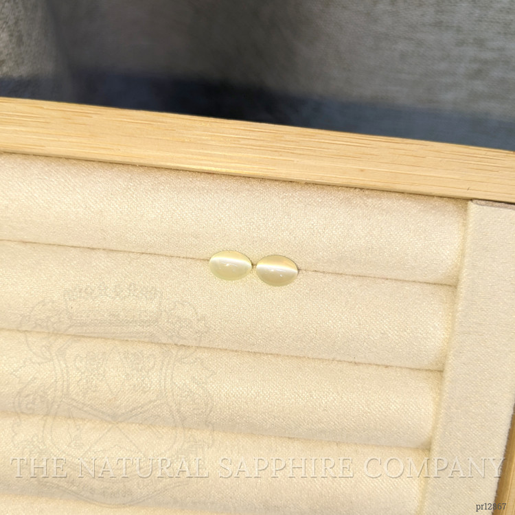 3.48 Ct.Tw. Cabochon Chrysoberyl Pair from Ceylon (Sri Lanka)