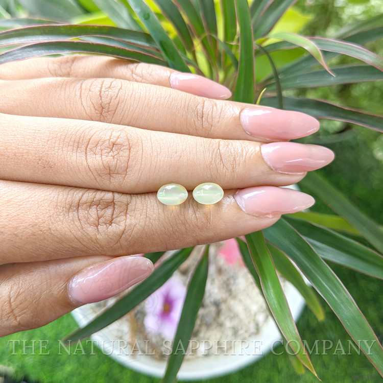 3.48 Ct.Tw. Cabochon Chrysoberyl Pair from Ceylon (Sri Lanka)