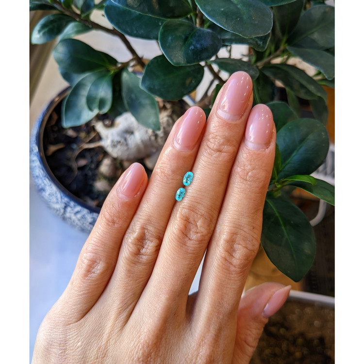 0.46 Ct.Tw. Paraiba Tourmaline Pair from Brazil