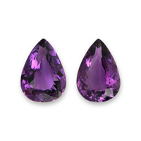 12.43 Ct.Tw.Total Carat Weight Amethyst Pair from Brazil Video