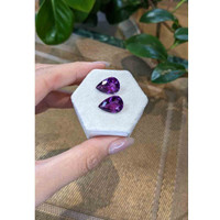 12.43&nbsp;Ct.Tw.Total Carat Weight Amethyst Pair from Brazil Life Style