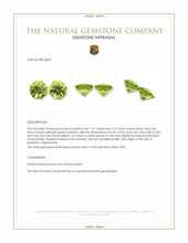 2.42&nbsp;Ct.Tw.Total Carat Weight Peridot Pair from Afghanistan Appraisal