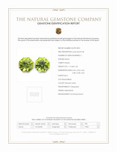 2.42 Ct.Tw.Total Carat Weight Yellowish Green Peridot Pair from Afghanistan Scan Report