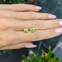 2.42 Ct.Tw.Total Carat Weight Yellowish Green Peridot Pair from Afghanistan Life Style