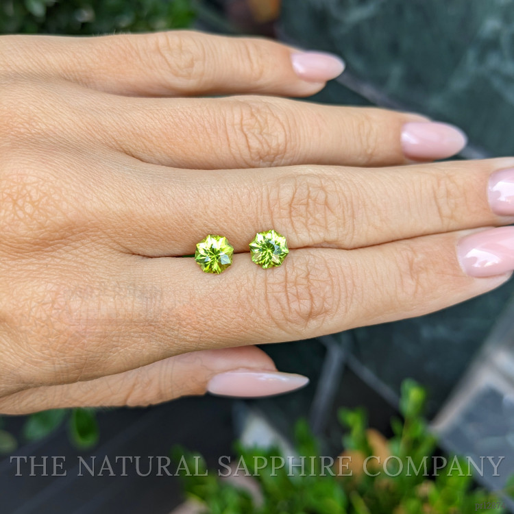 2.42 Ct.Tw. Yellowish Green Peridot Pair from Afghanistan
