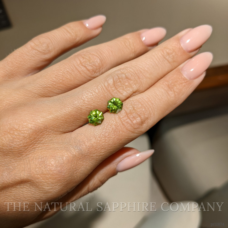 2.42 Ct.Tw. Yellowish Green Peridot Pair from Afghanistan
