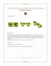 2.88 Ct.Tw.Total Carat Weight Peridot Pair from Afghanistan Appraisal