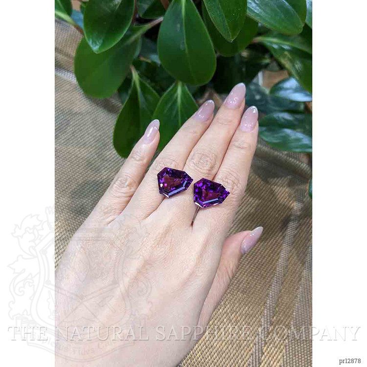21.81 Ct.Tw. Purple Amethyst Pair from Bolivia