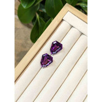 21.81 Ct.Tw.Total Carat Weight Purple Amethyst Pair from Bolivia Life Style