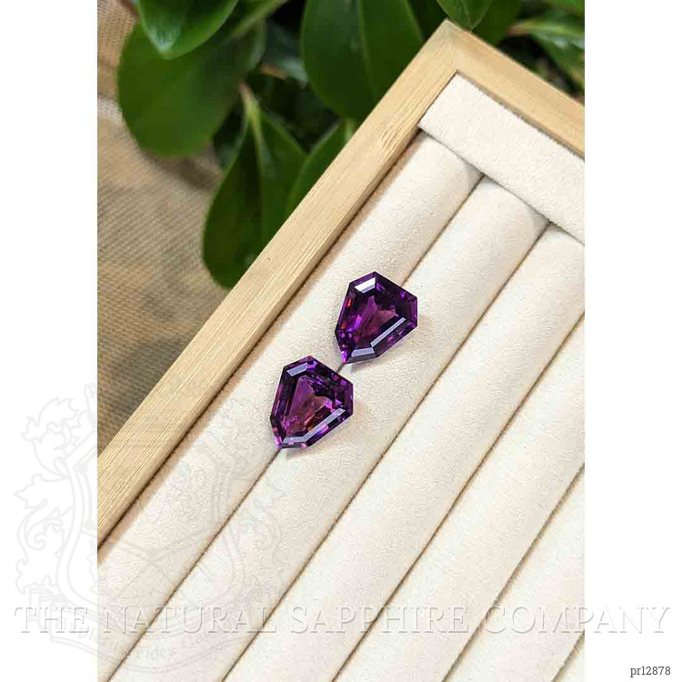 21.81 Ct.Tw. Purple Amethyst Pair from Bolivia