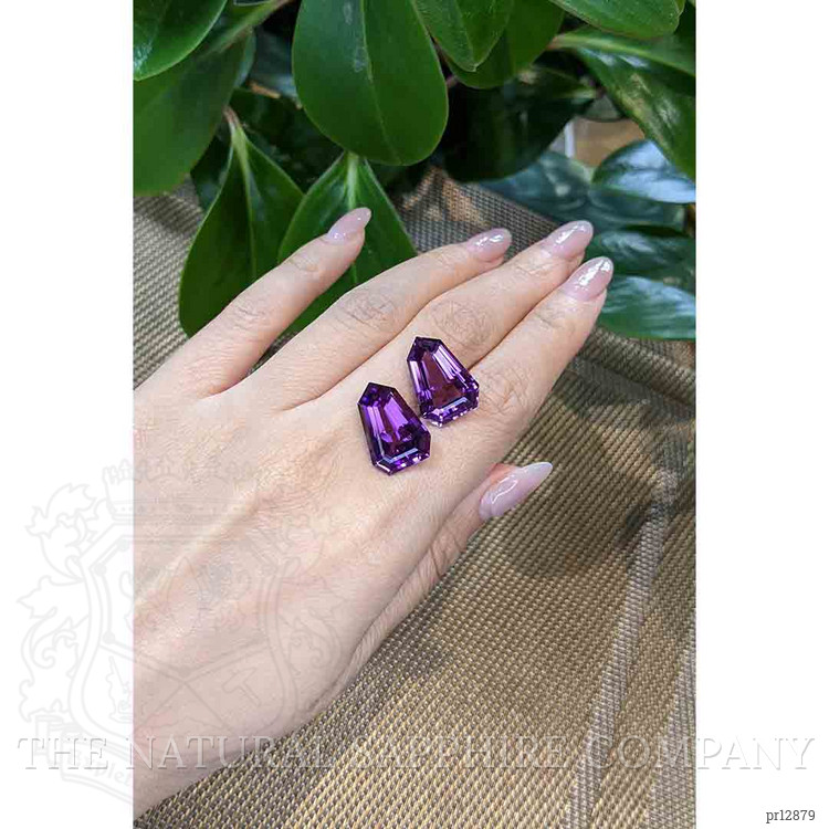 22.23 Ct.Tw. Purple Amethyst Pair from Bolivia