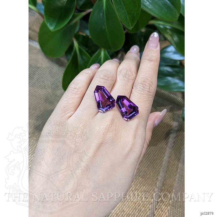 22.23 Ct.Tw. Purple Amethyst Pair from Bolivia
