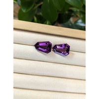22.23 Ct.Tw.Total Carat Weight Purple Amethyst Pair from Bolivia Life Style