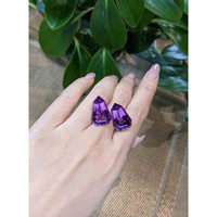 26.31 Ct.Tw.Total Carat Weight Amethyst Pair from Bolivia Life Style