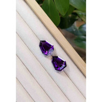 25.26 Ct.Tw.Total Carat Weight Amethyst Pair from Bolivia Life Style