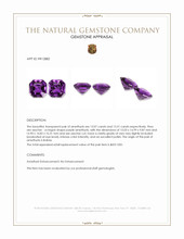 26.38 Ct.Tw.Total Carat Weight Purple Amethyst Pair from Bolivia Appraisal