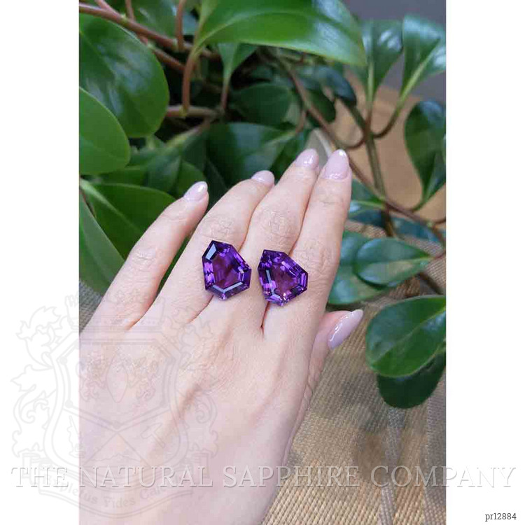 23.05 Ct.Tw. Amethyst Pair from Bolivia