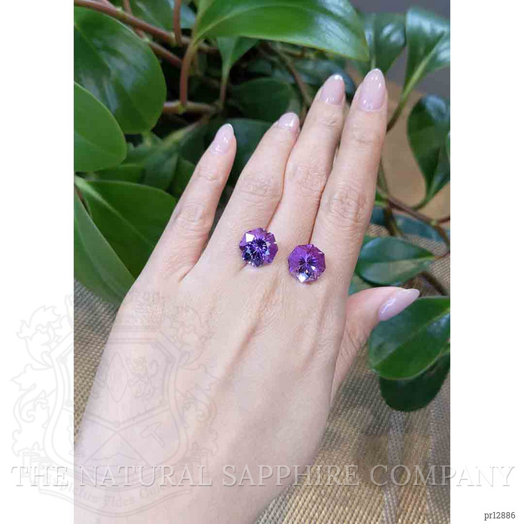 12.51 Ct.Tw. Amethyst Pair from Bolivia