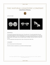 2.16 Ct.Tw.Total Carat Weight White Zircon Pair from Ceylon (Sri Lanka) Appraisal