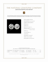 2.16 Ct.Tw.Total Carat Weight White Zircon Pair from Ceylon (Sri Lanka) Scan Report