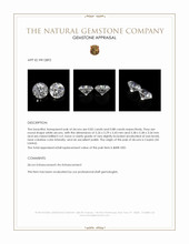 1.70 Ct.Tw.Total Carat Weight White Zircon Pair from Ceylon (Sri Lanka) Appraisal