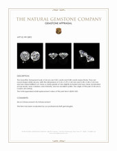 1.70 Ct.Tw.Total Carat Weight White Zircon Pair from Ceylon (Sri Lanka) Appraisal