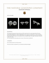 1.57 Ct.Tw.Total Carat Weight White Zircon Pair from Ceylon (Sri Lanka) Appraisal