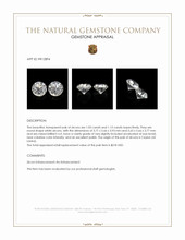 2.16 Ct.Tw.Total Carat Weight White Zircon Pair from Ceylon (Sri Lanka) Appraisal