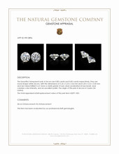 1.63 Ct.Tw.Total Carat Weight White Zircon Pair from Ceylon (Sri Lanka) Appraisal