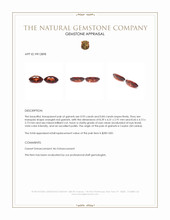 1.77 Ct.Tw.Total Carat Weight Orangish Red Garnet Pair from Ceylon (Sri Lanka) Appraisal