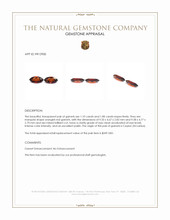 2.18 Ct.Tw.Total Carat Weight Orangish Red Garnet Pair from Ceylon (Sri Lanka) Appraisal