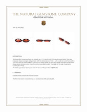 2.43 Ct.Tw.Total Carat Weight Orangish Red Garnet Pair from Ceylon (Sri Lanka) Appraisal