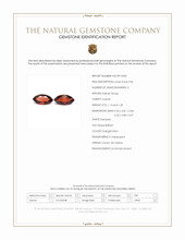 2.43 Ct.Tw.Total Carat Weight Orangish Red Garnet Pair from Ceylon (Sri Lanka) Scan Report
