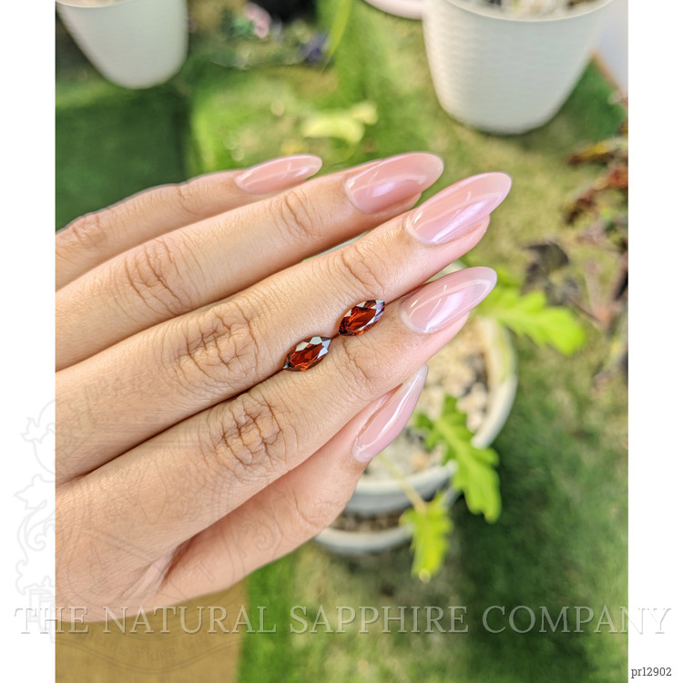 2.43 Ct.Tw. Garnet Pair from Ceylon (Sri Lanka)