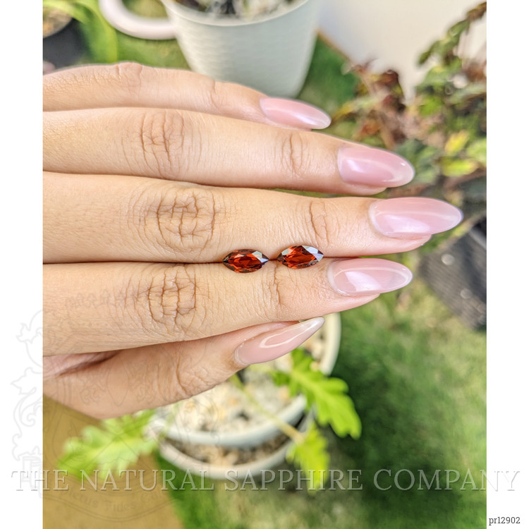 2.43 Ct.Tw. Garnet Pair from Ceylon (Sri Lanka)