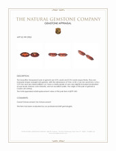 1.87 Ct.Tw.Total Carat Weight Orangish Red Garnet Pair from Ceylon (Sri Lanka) Appraisal