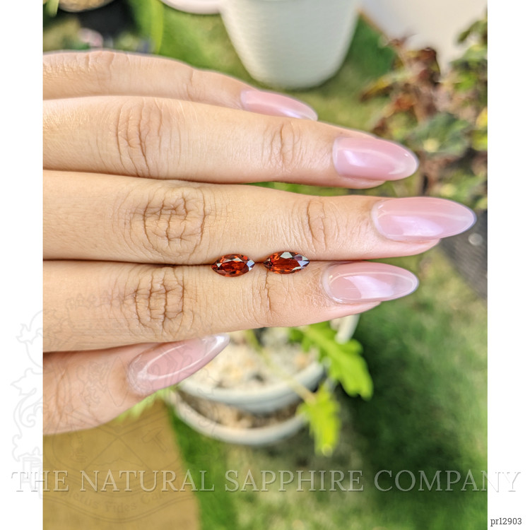 1.87 Ct.Tw. Garnet Pair from Ceylon (Sri Lanka)