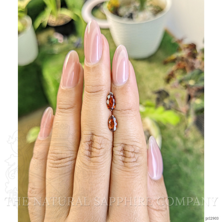 1.87 Ct.Tw. Garnet Pair from Ceylon (Sri Lanka)