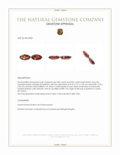 1.67 Ct.Tw.Total Carat Weight Orangish Red Garnet Pair from Ceylon (Sri Lanka) Appraisal