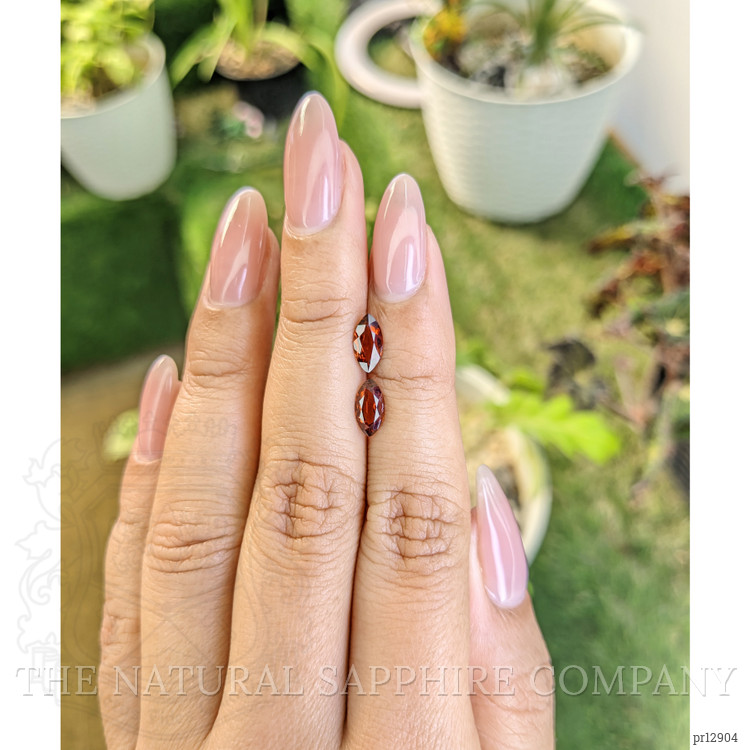 1.67 Ct.Tw. Garnet Pair from Ceylon (Sri Lanka)