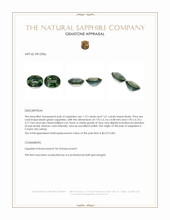 3.34 Ct.Tw.Total Carat Weight Bluish Green Sapphire Pair from Ceylon (Sri Lanka) Appraisal