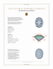 3.34&nbsp;Ct.Tw.Total Carat Weight Bluish Green Sapphire Pair from Ceylon (Sri Lanka) 3 D Scan Report