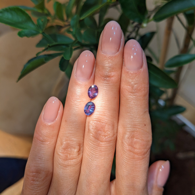 2.04 Ct.Tw. Alexandrite Pair from Brazil