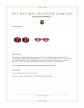1.88 Ct.Tw.Total Carat Weight Red Garnet Pair from Ceylon (Sri Lanka) Appraisal
